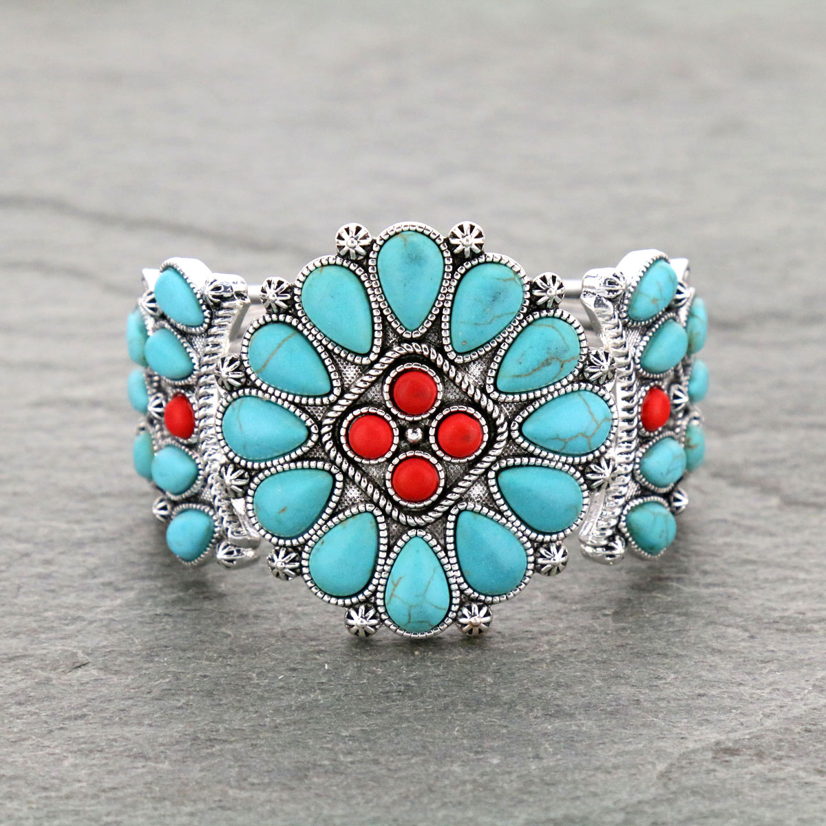 Western Style Stone Stretch Bracelet-SB2059/SBTQCO