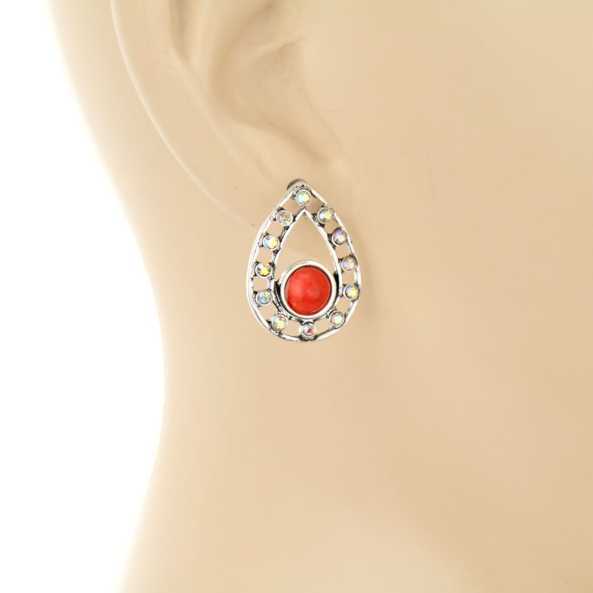 3 Pair Stone Earring Set - Image 2