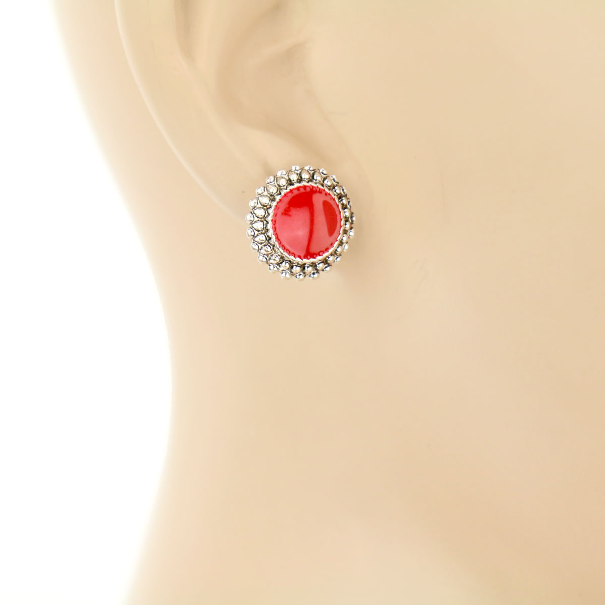 3 Pair Concho Stud Earring Set - Image 2