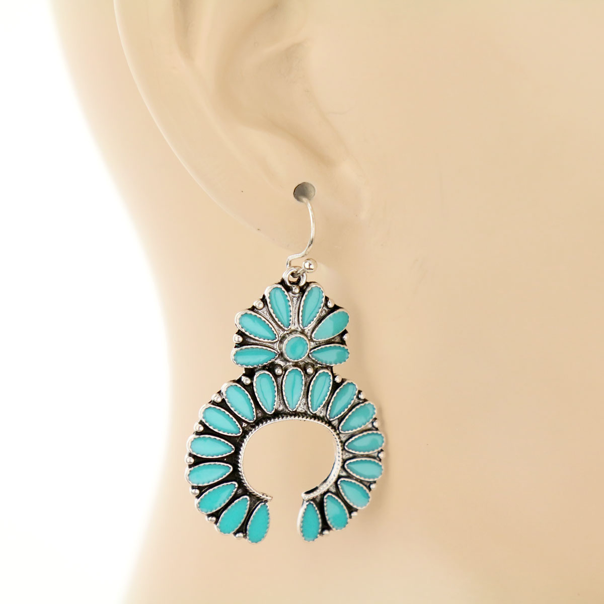 3 Pair Squash Blossom Earring Set - Image 2