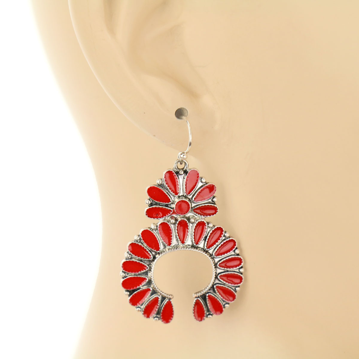 3 Pair Squash Blossom Earring Set - Image 3