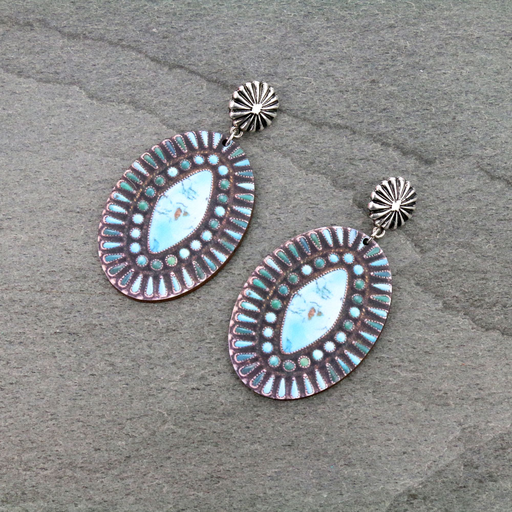 Western Design Stud Earrings
