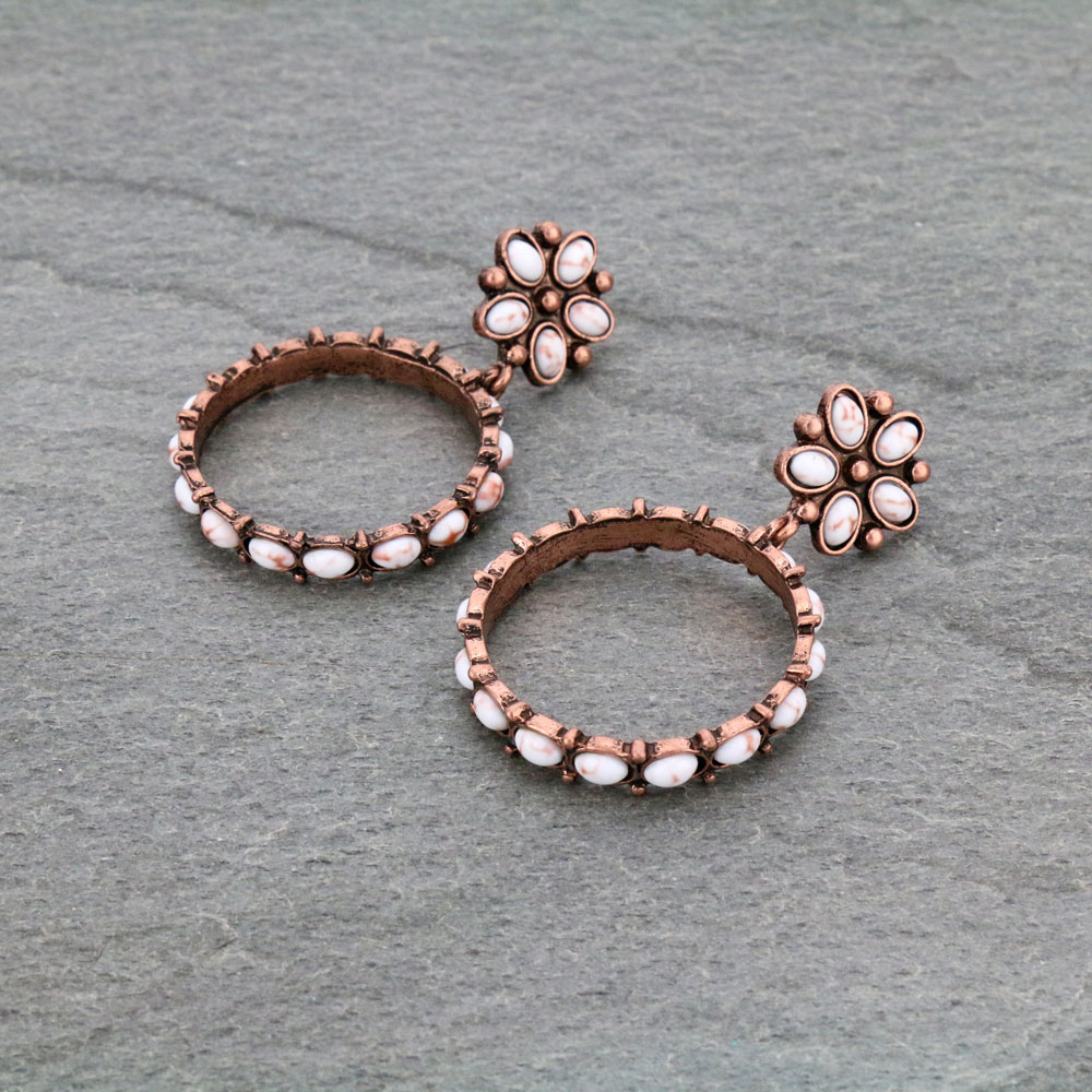 Western Circle Stud Earrings