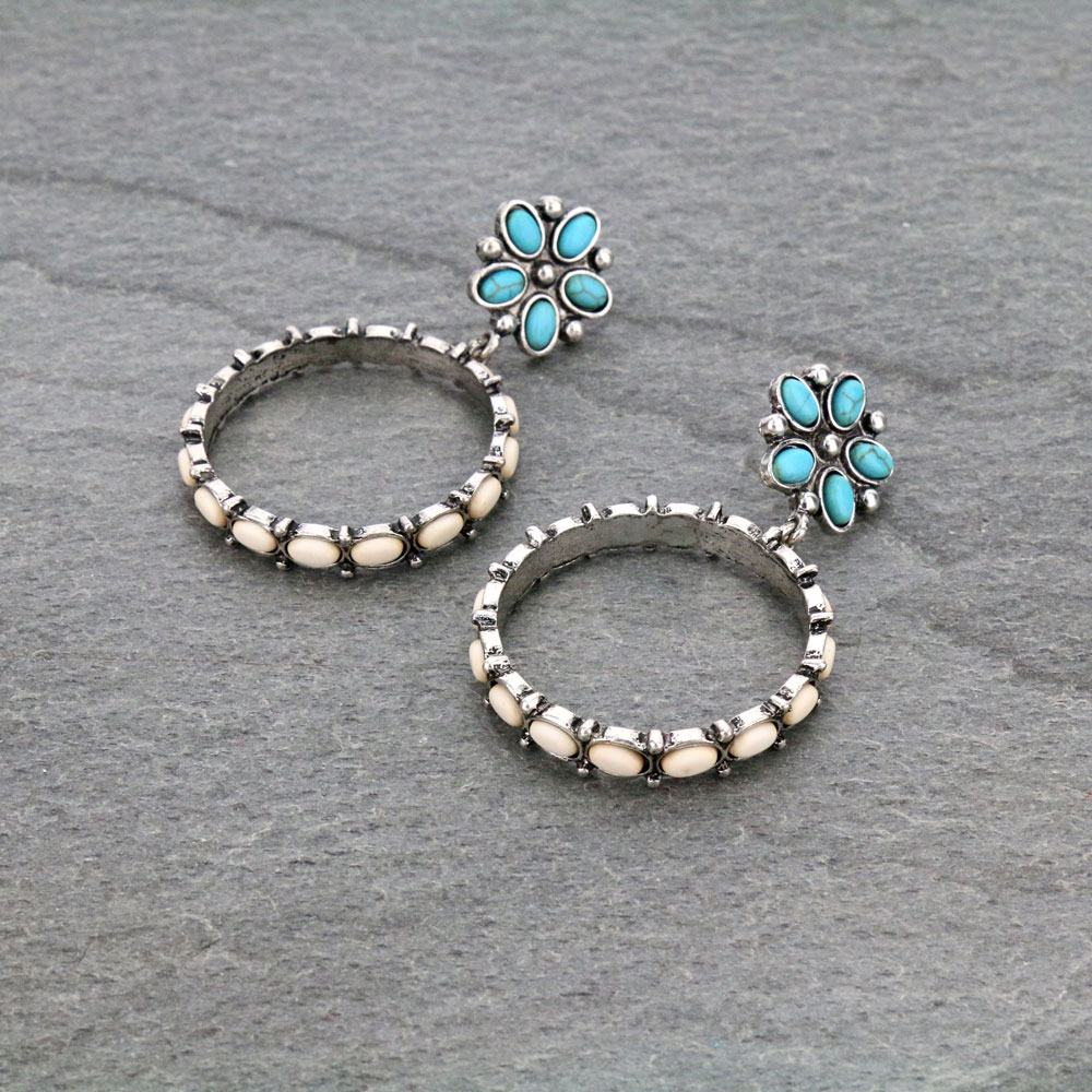 Western Circle Stud Earrings