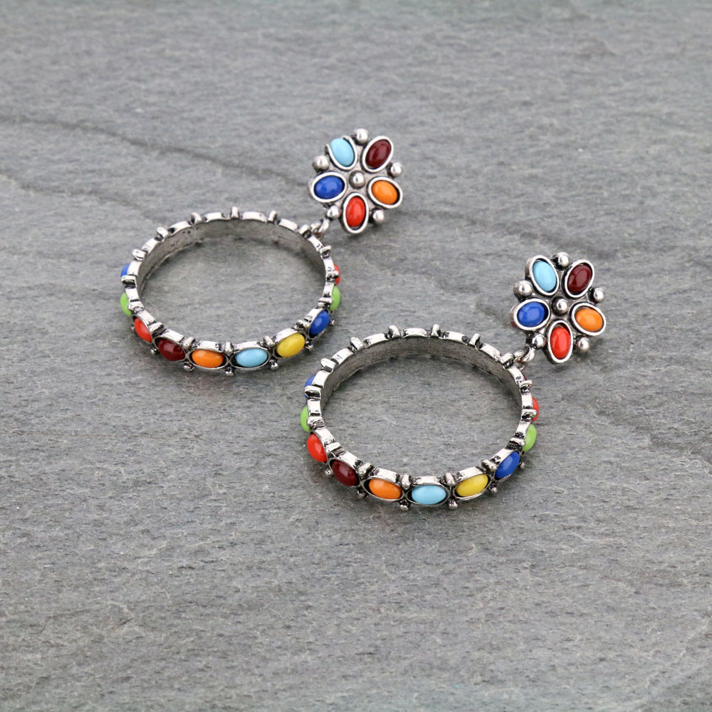 Western Circle Stud Earrings