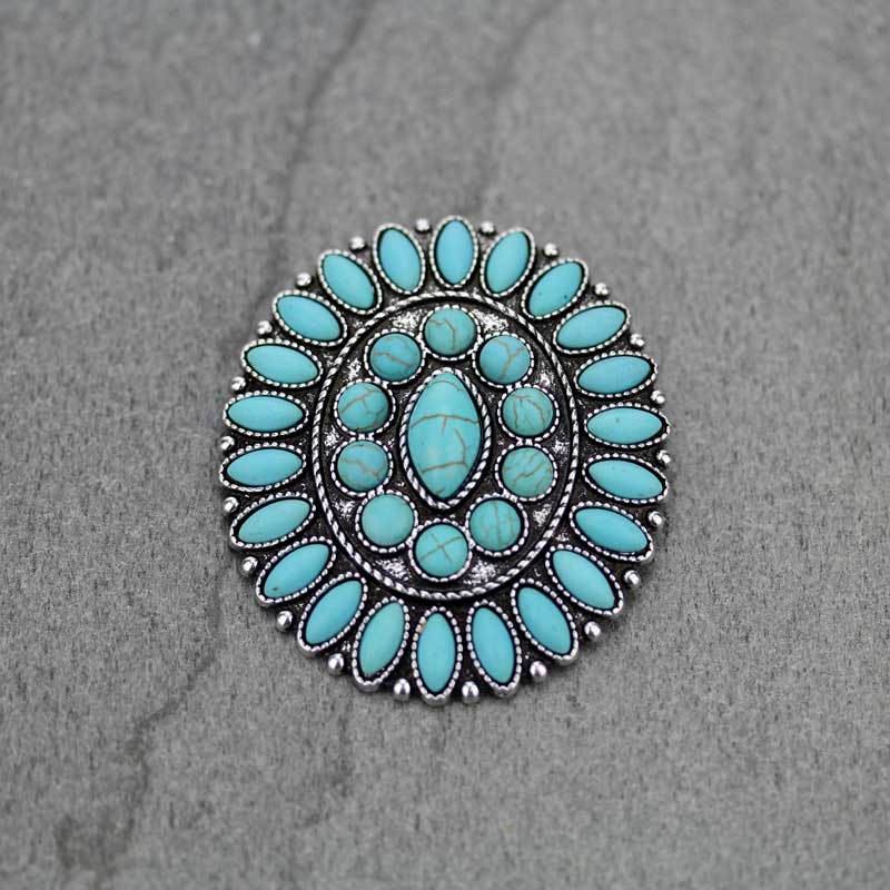 Western Concho Cluster Brooch Pin