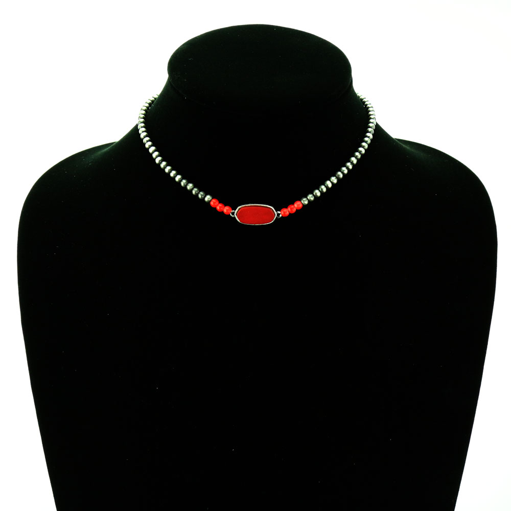 Navajo Style Stone Choker - Image 2