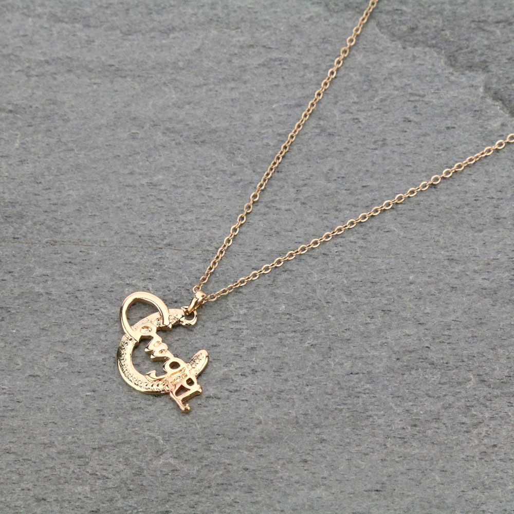 Cowgirl w/Horseshoe Pendant Necklace