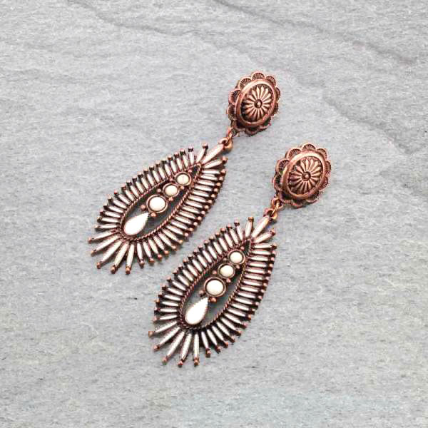 Western Concho Cluster Stud Earrings