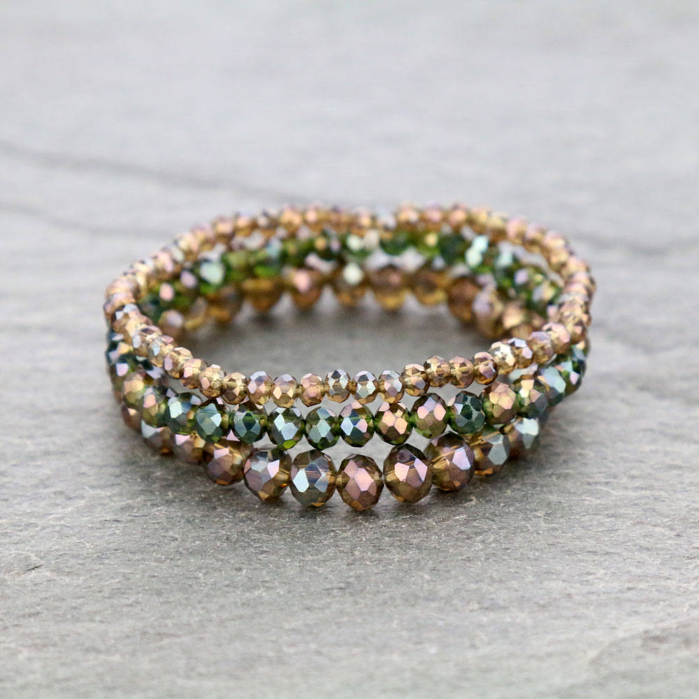 Small Crystal Bead Stackable Stretch Bracelet