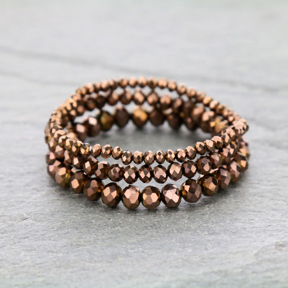 Small Crystal Bead Stackable Stretch Bracelet
