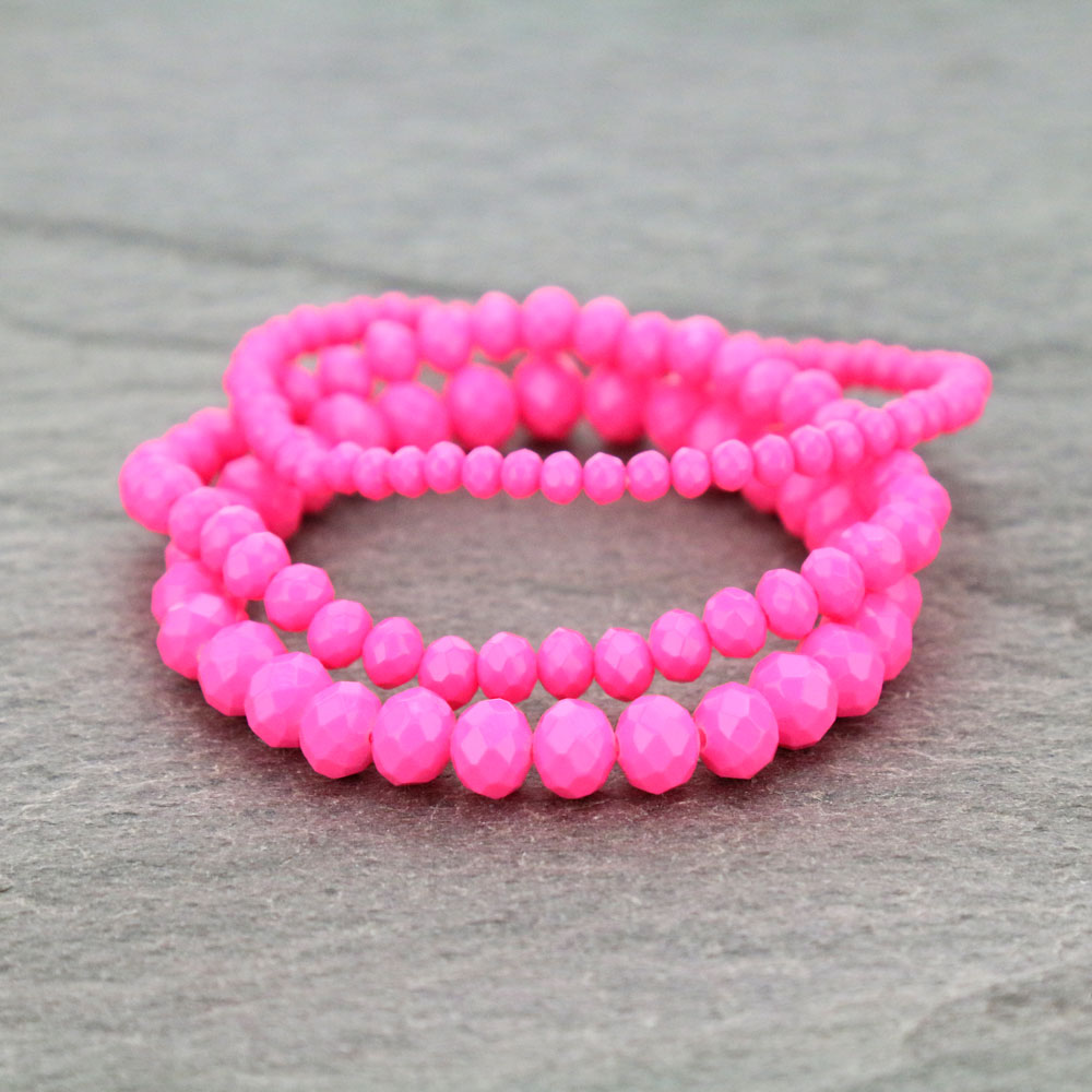 Small Crystal Bead Stackable Stretch Bracelet - Image 2