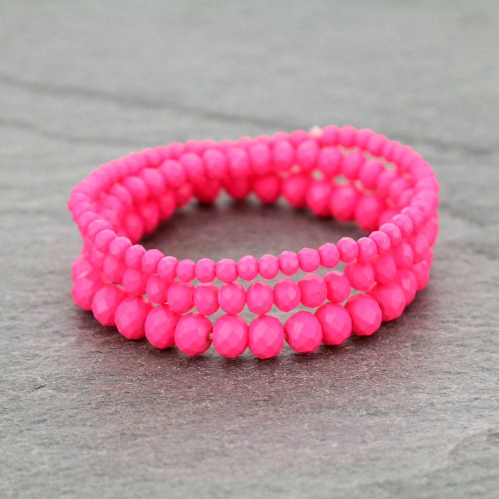 Small Crystal Bead Stackable Stretch Bracelet