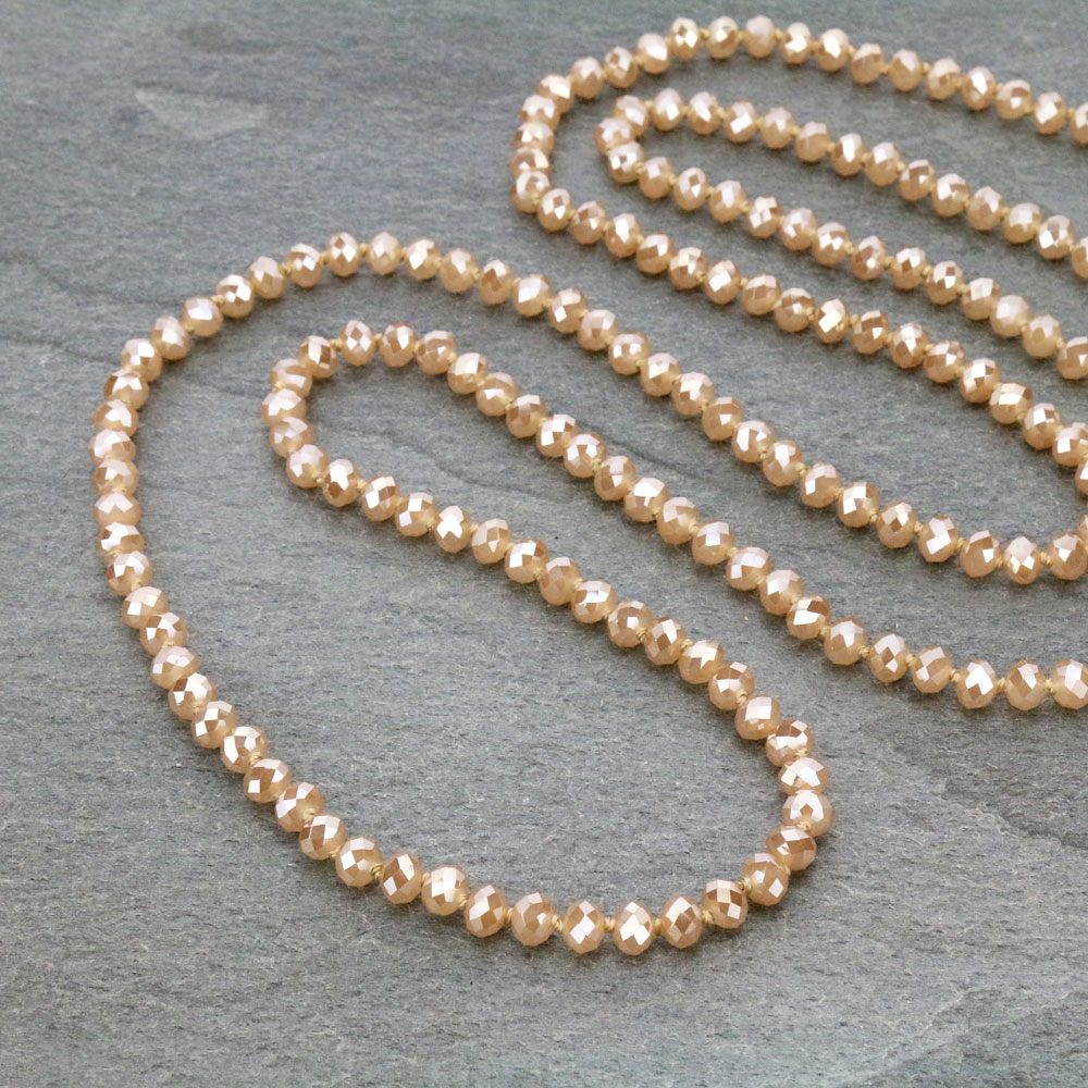 60" Endless Crystal Bead Necklace