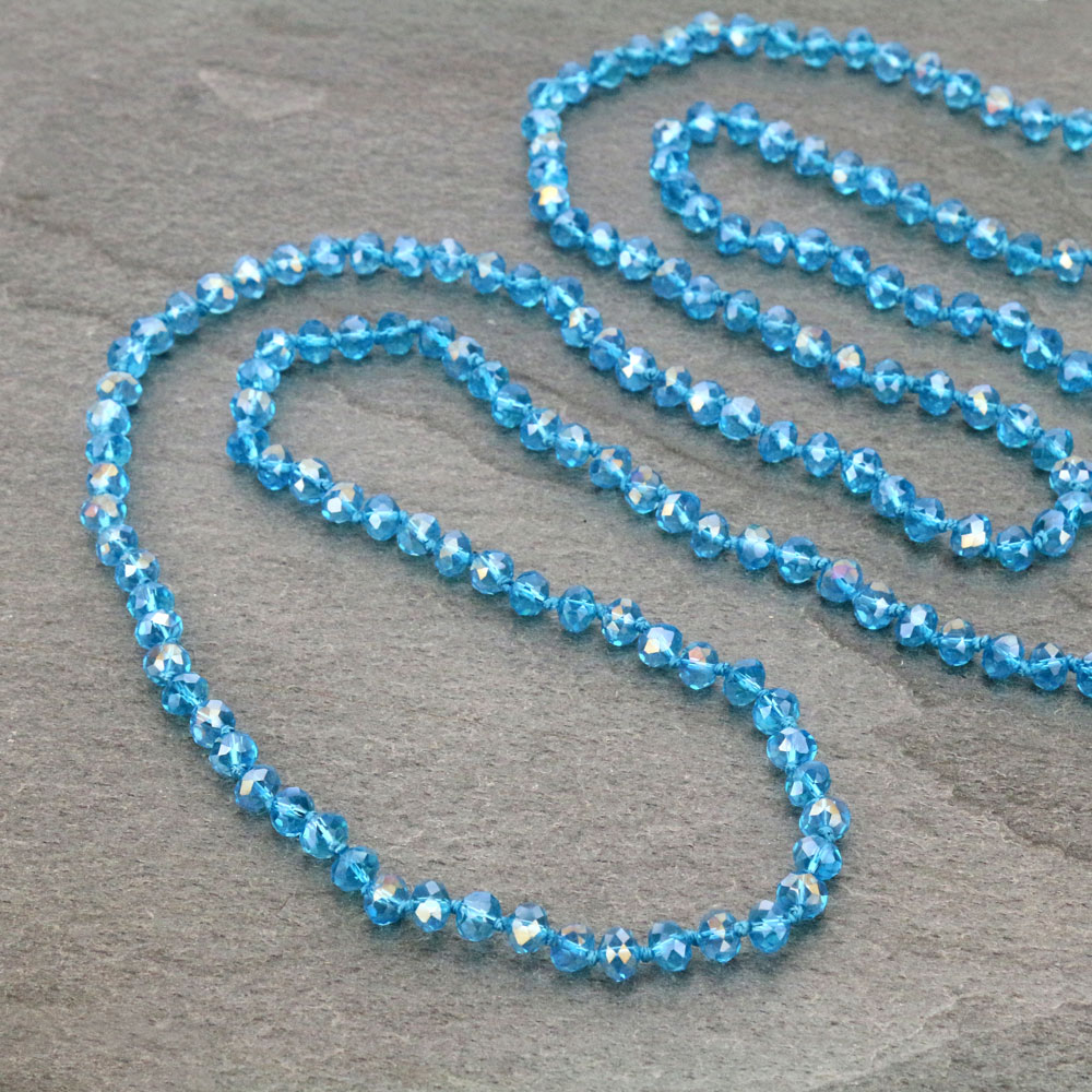 60" Endless Crystal Bead Necklace
