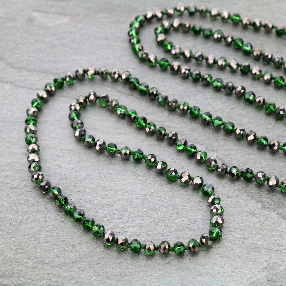 60" Endless Crystal Bead Necklace
