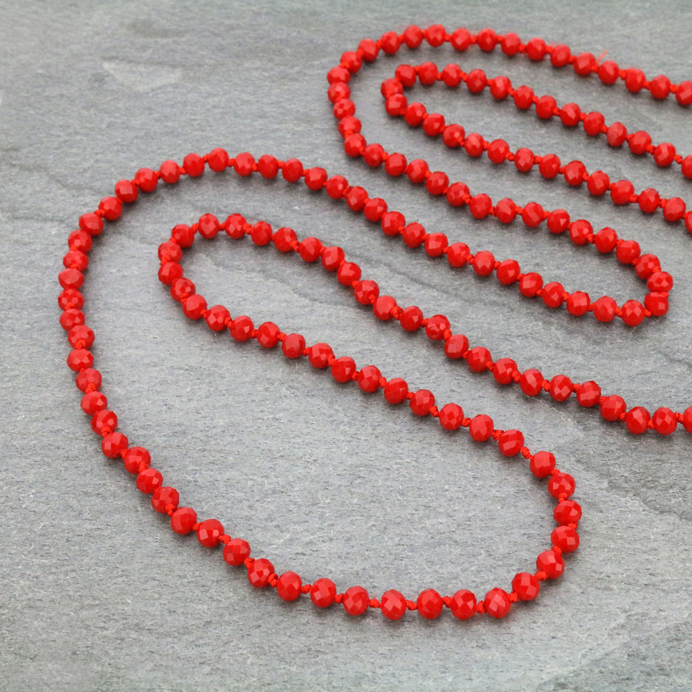 60" Endless Crystal Bead Necklace
