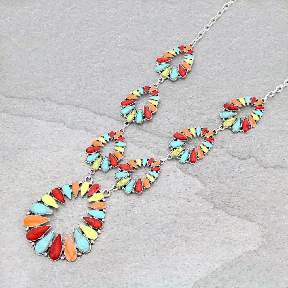 Western Casting with Stone Necklace