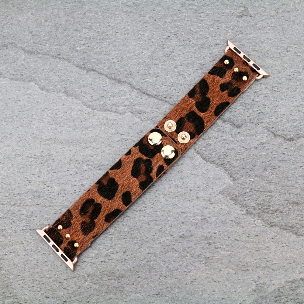 Leopard Apple Watch Leather Bands