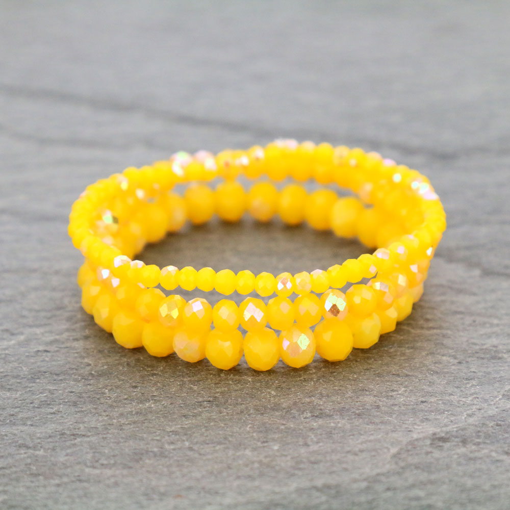 Small Crystal Bead Stackable Stretch Bracelet