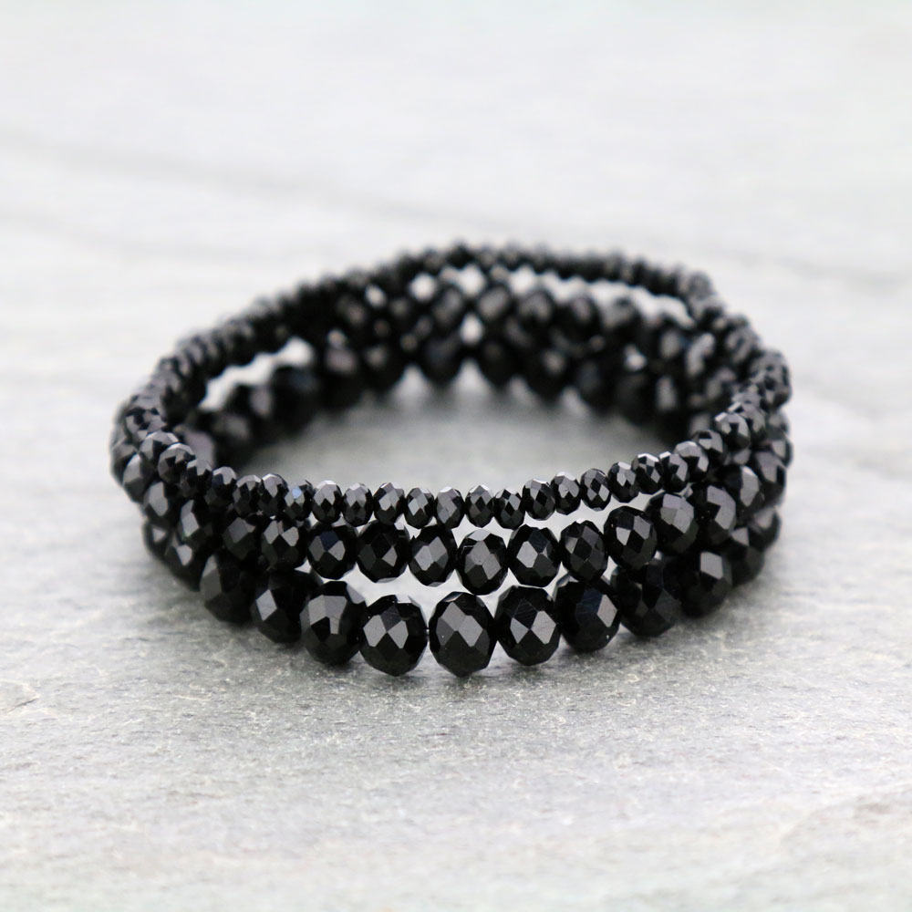 Small Crystal Bead Stackable Stretch Bracelet
