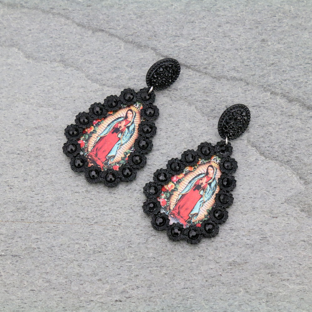 Mother of Guadalupe Post Earrings