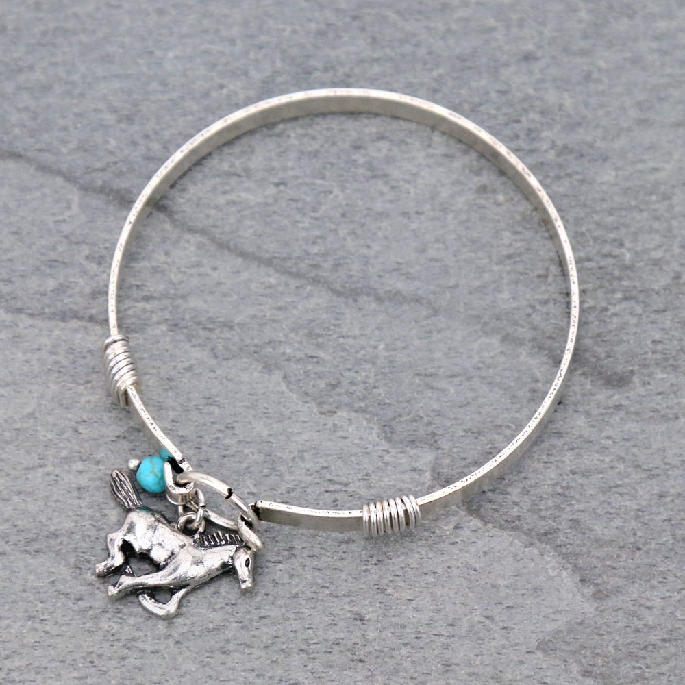 Western "Running Horse" Wire Bracelet - Image 2