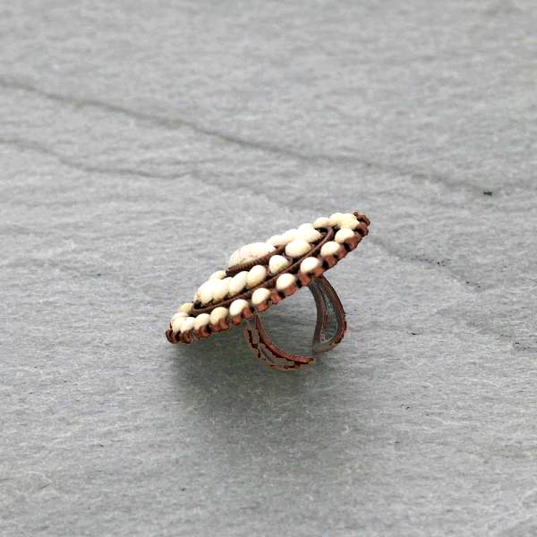 Western Design Stone Cuff Ring - Image 2