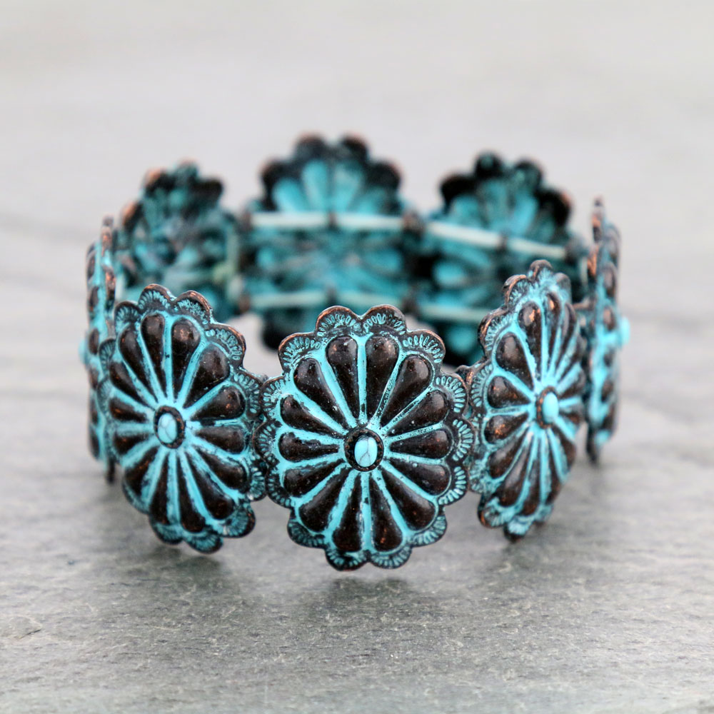 Western Concho Stretch Bracelet