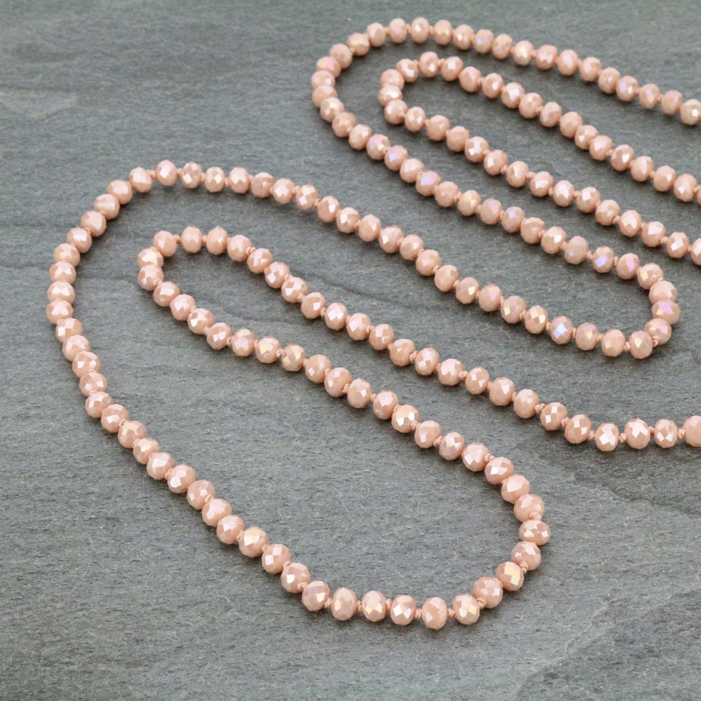 60" Endless Crystal Bead Necklace