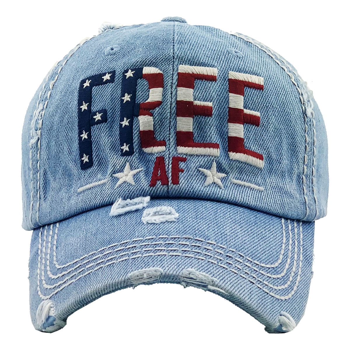 "FREE AF" Washed Vintage Ball Cap-KBV-1290/LDM