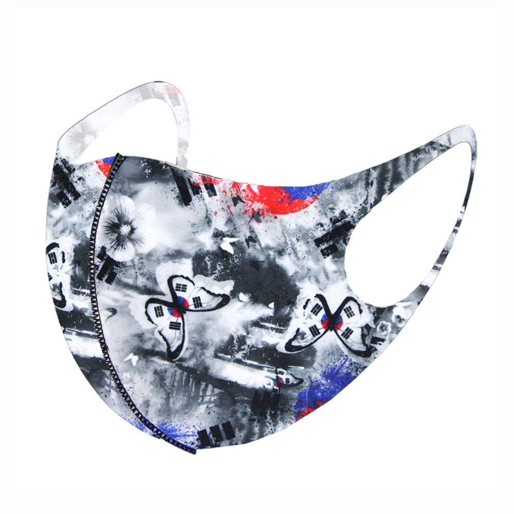Korean Flag with Butterfly Face Mask