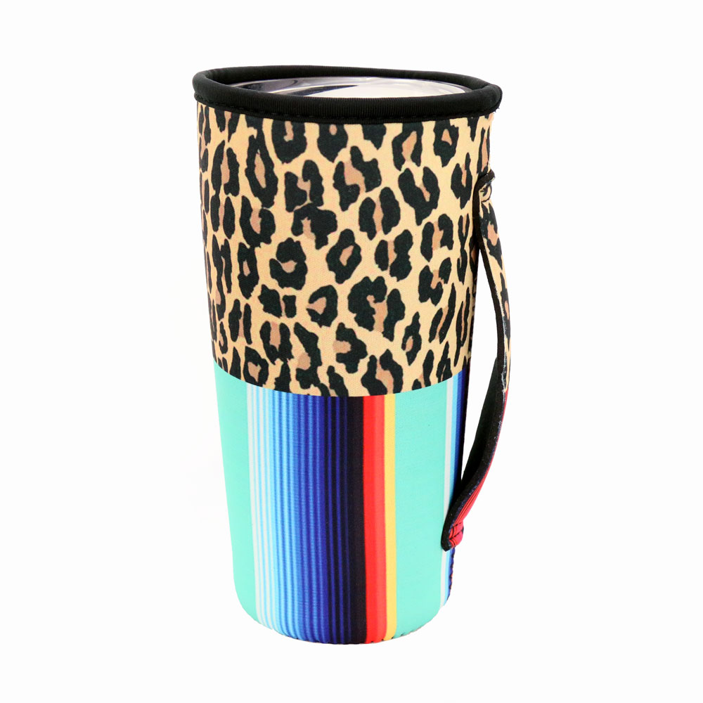 Leopard Mint Serape Tumbler Drink Sleeve/Cooler