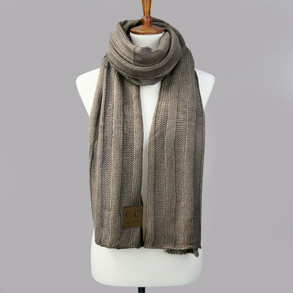 C.C Wide Ribbed Knit Oblong