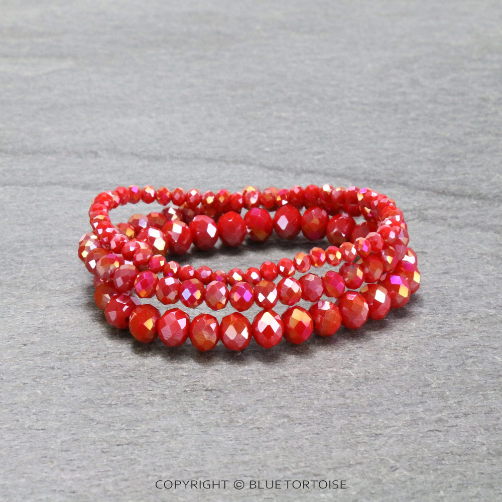 Small Crystal Bead Stackable Stretch Bracelet