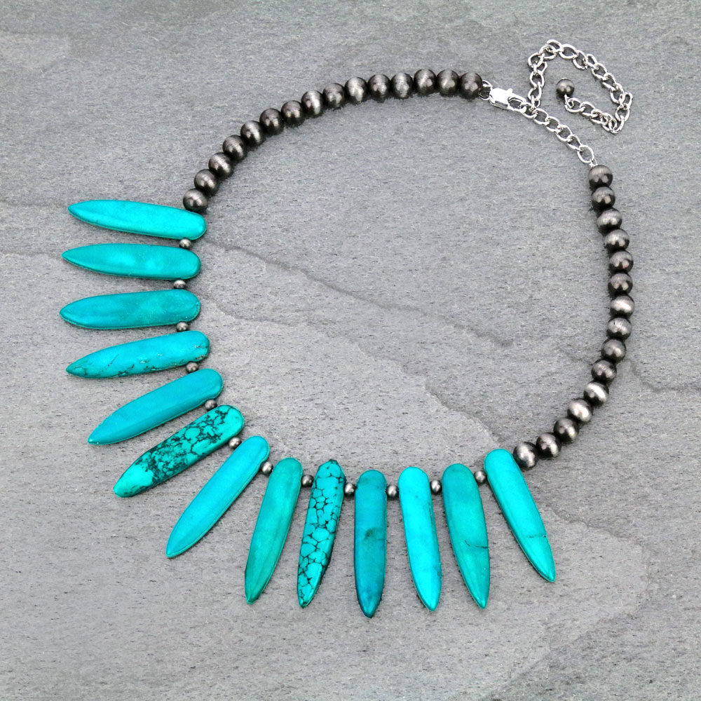 15" Long, Natural Stone Necklace