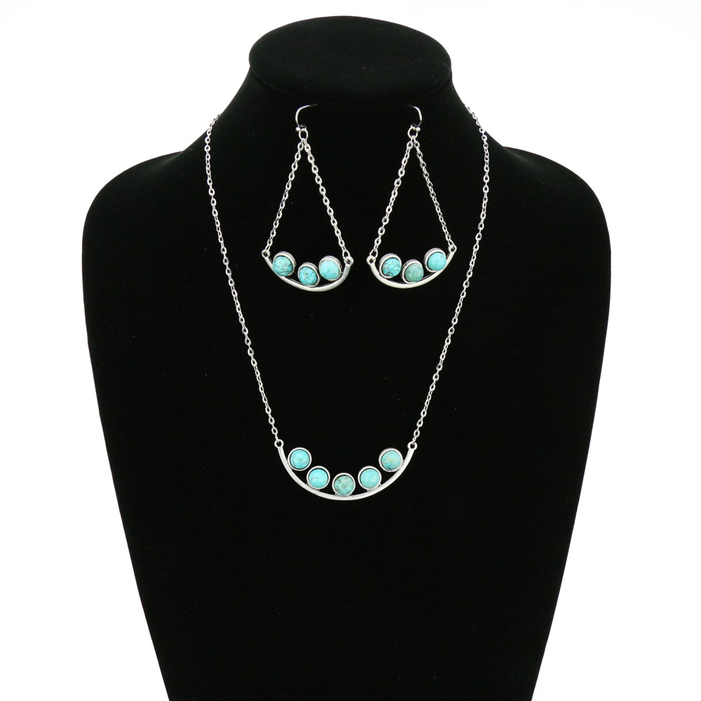 18" Long, Small Cable Chain Necklace, Natural Stone Pendant - Image 2