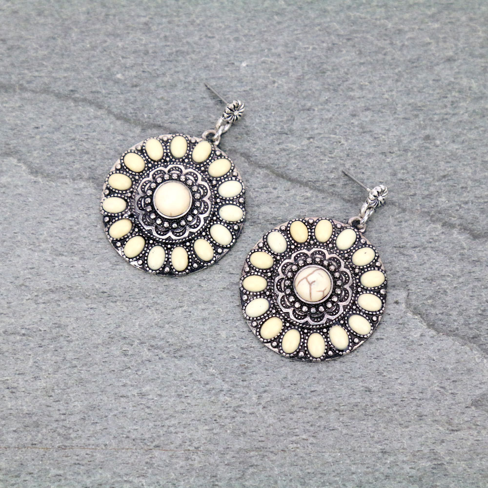 Navajo Style Round Post Earrings