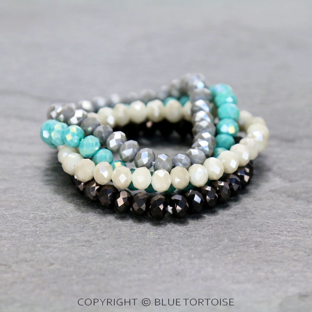 Four Strand Glass Bead Stackable Bracelet - Image 2
