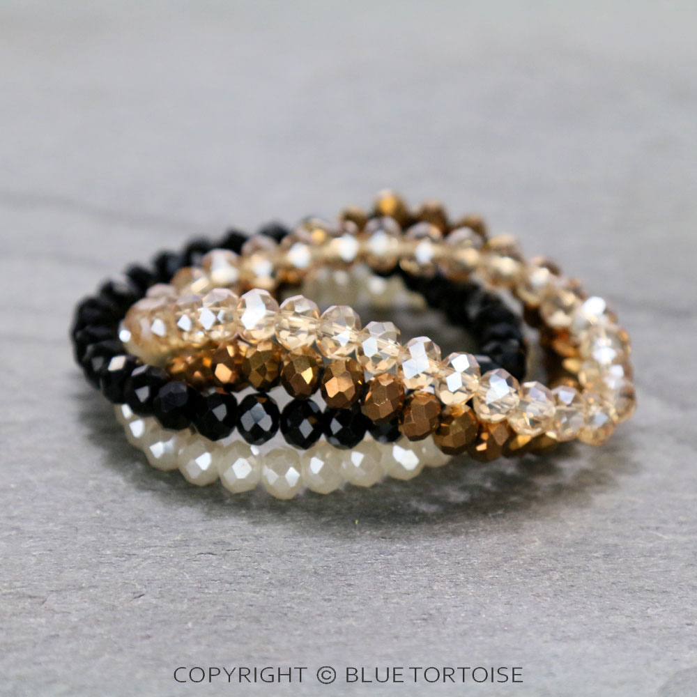Four Strand Glass Bead Stackable Bracelet - Image 2
