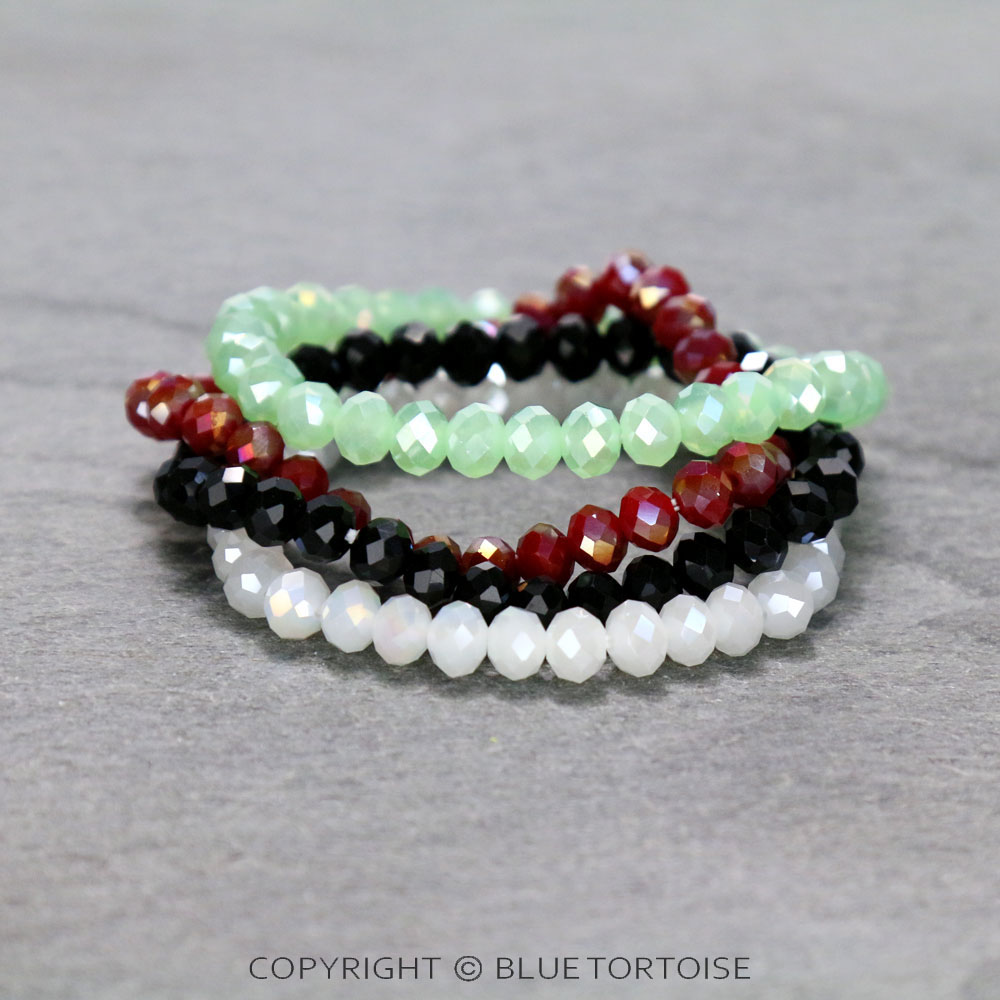 Four Strand Glass Bead Stackable Bracelet - Image 2