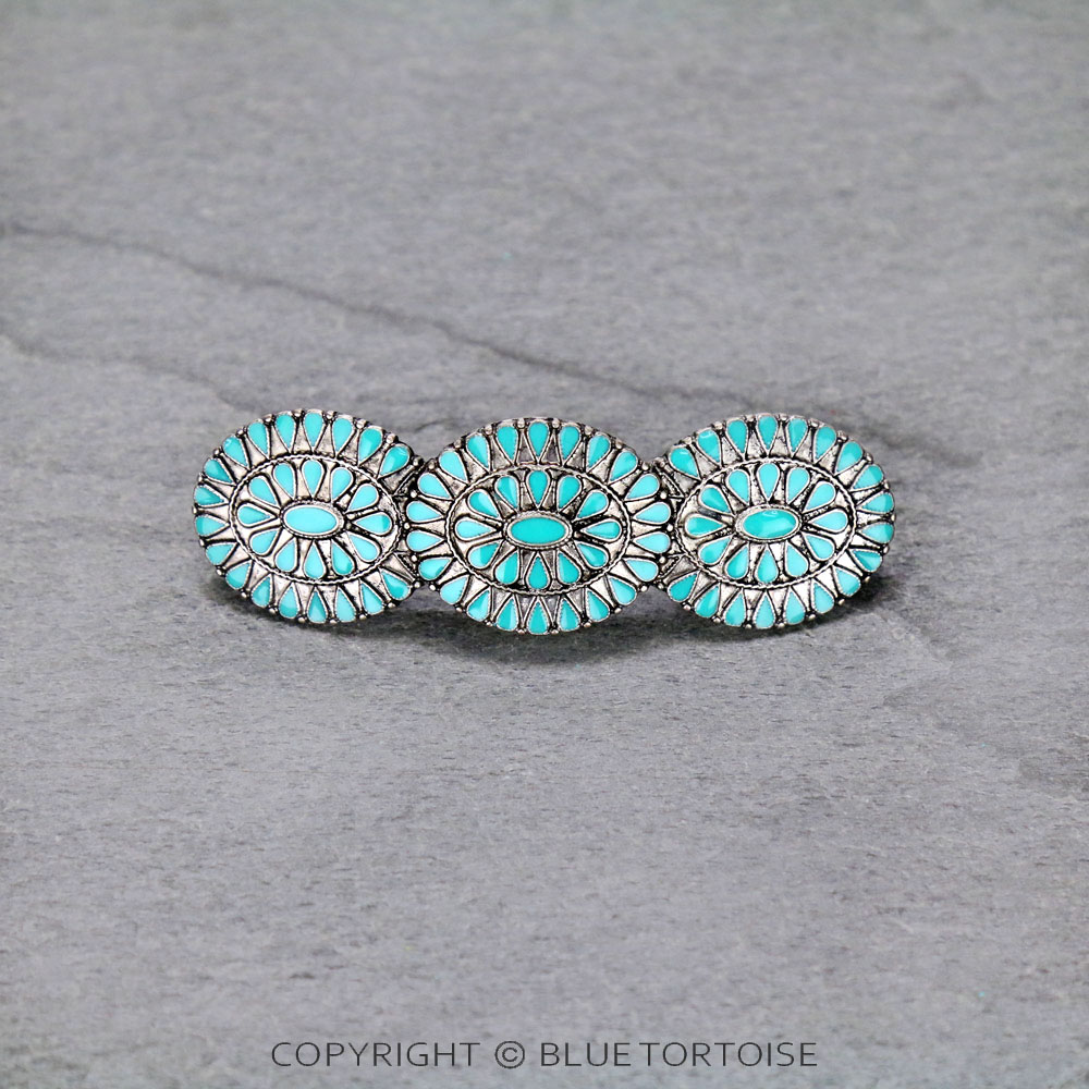 Western Concho Hair Clip Barrette