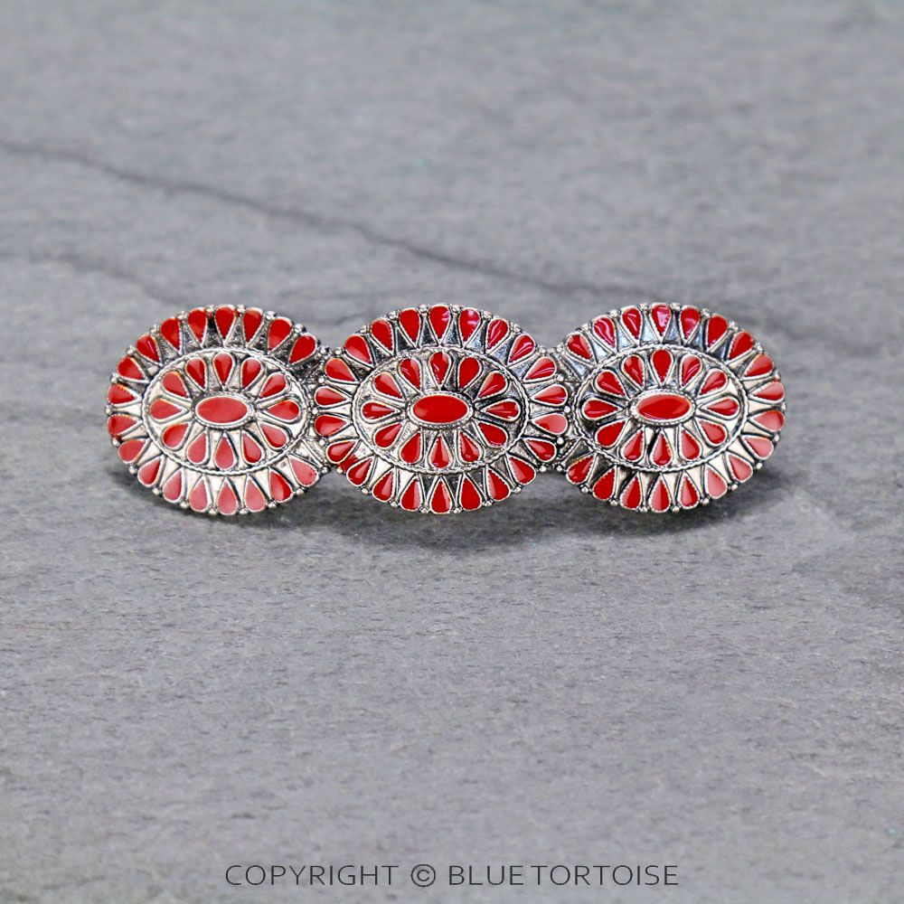 Western Concho Hair Clip Barrette