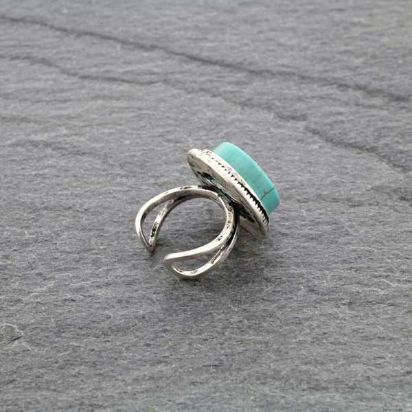 Natural Stone Adjustable Ring - Image 3