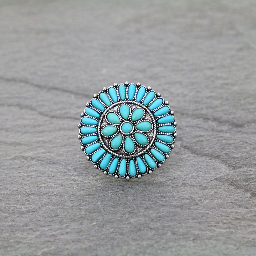 Western Design Stone Cuff Ring