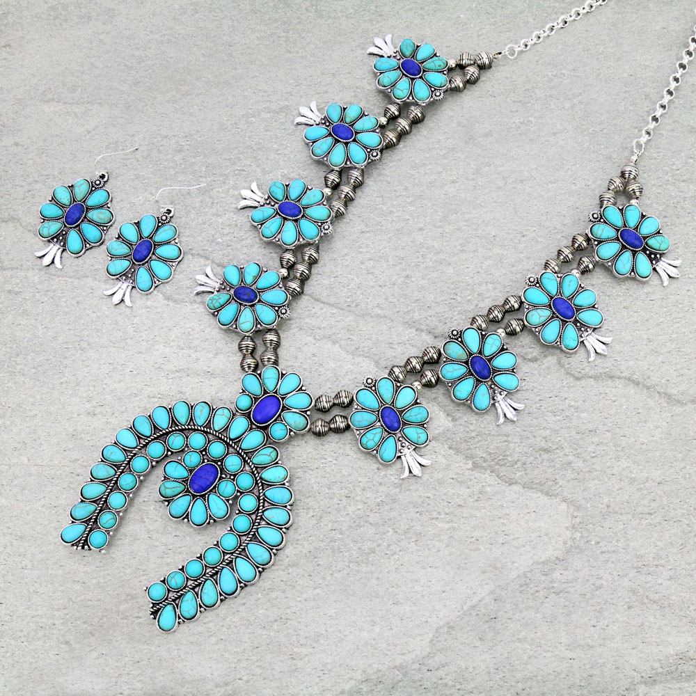 Squash Blossom Statement Necklace Set