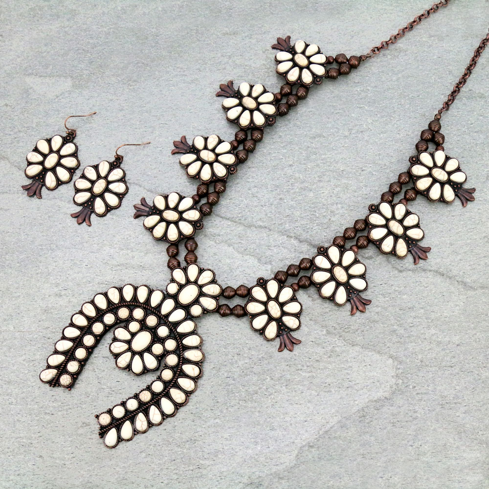 Squash Blossom Statement Necklace Set