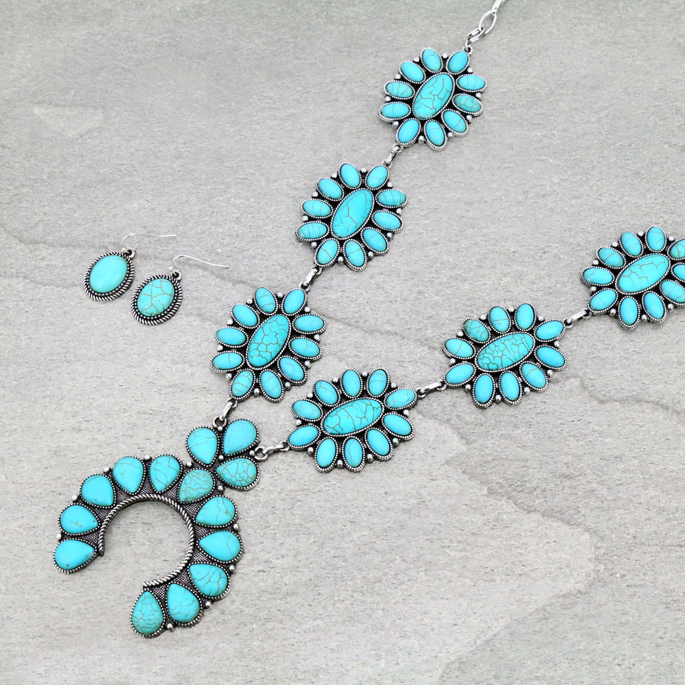Statement Squash Blossom Necklace Set