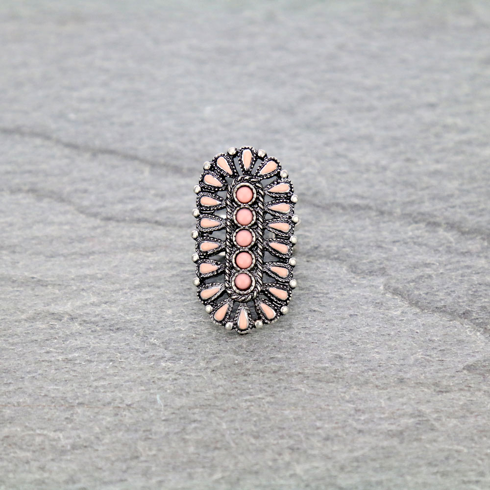 Western Design Stone Cuff Ring