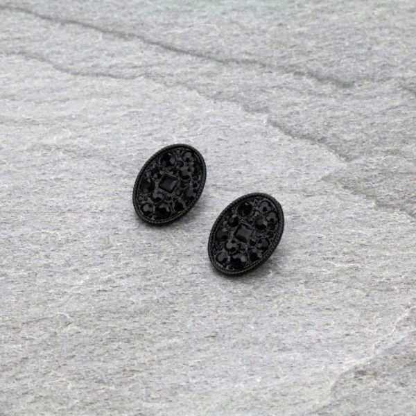 Oval Stone Post Earrings